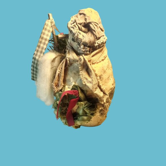 Woblers Woods Folk Art Snowman Decoration Vintage Rustic Cottage Cabin Art - Picture 6 of 12